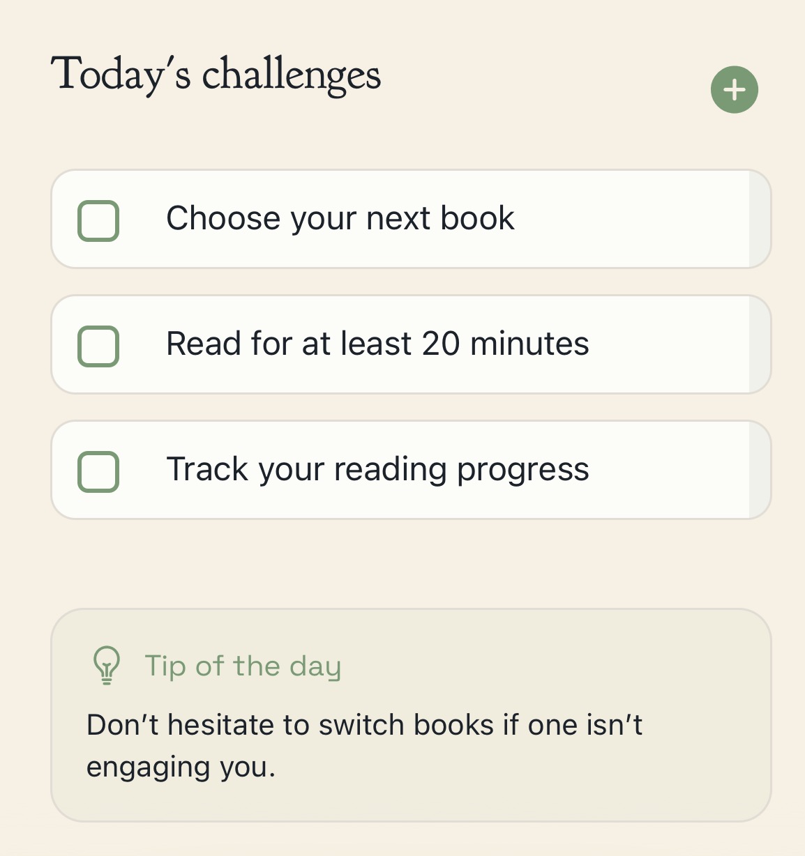 Follow daily actionable steps for your goals